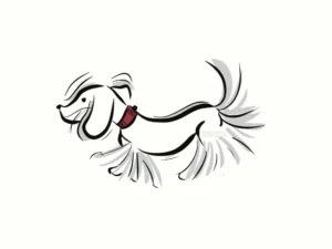 cani fughinde illustrazione