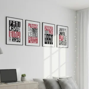 Poster proverbio regionale personalizzato - esempio di arredo - poster tipografico Babajola