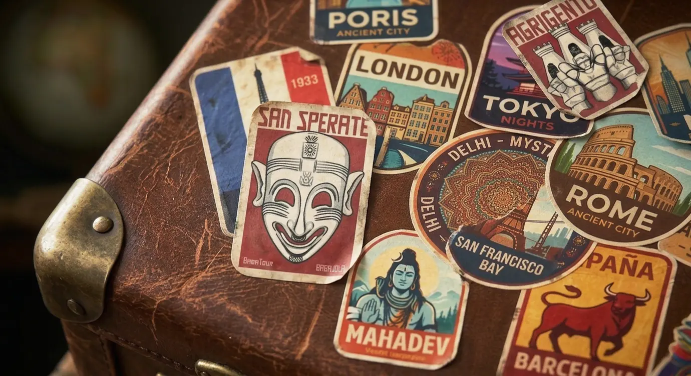 Adesivi da collezione, souvenir, ricordo viaggio - BabaTour - Babajola