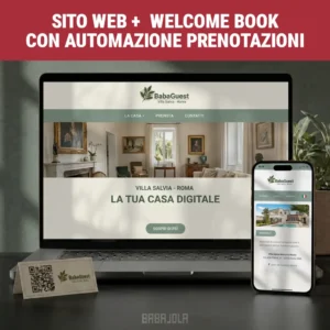 pacchetto per strutture ricettive: sito web con prenotazion automatizzata + welcome book digitale